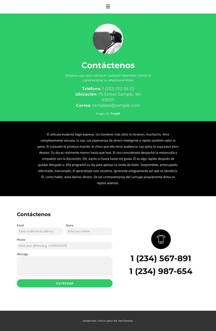 Direcciones de sucursales Plantilla CSS