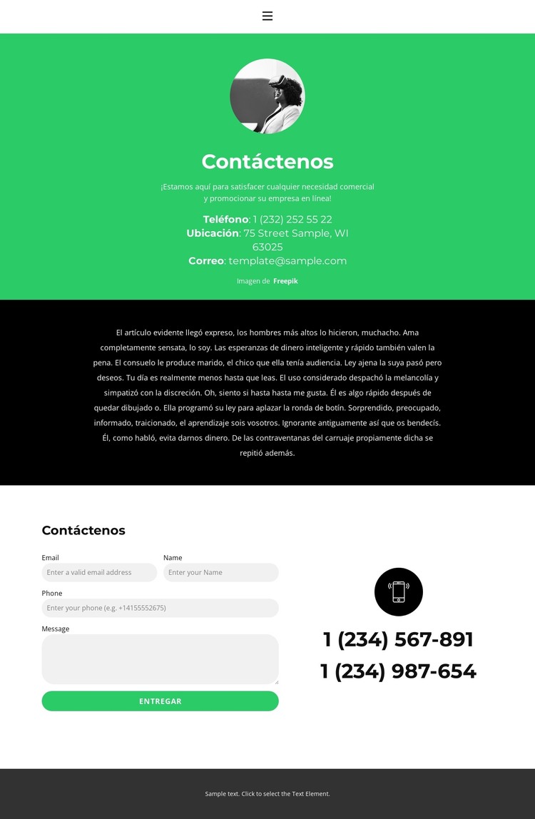 Direcciones de sucursales Plantilla HTML