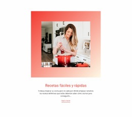 Recetas Fáciles Y Rápidas: Plantilla De Página HTML5