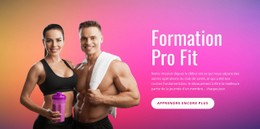 Formation Pro Fit Modèle HTML5