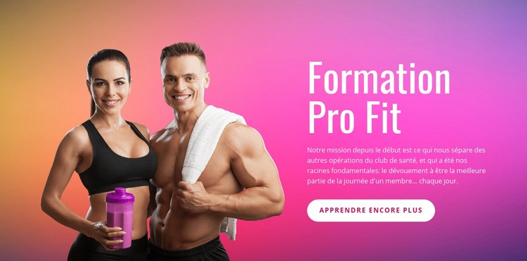 Formation Pro Fit Page de destination