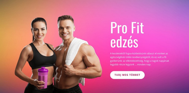 Pro fit edzés CSS sablon