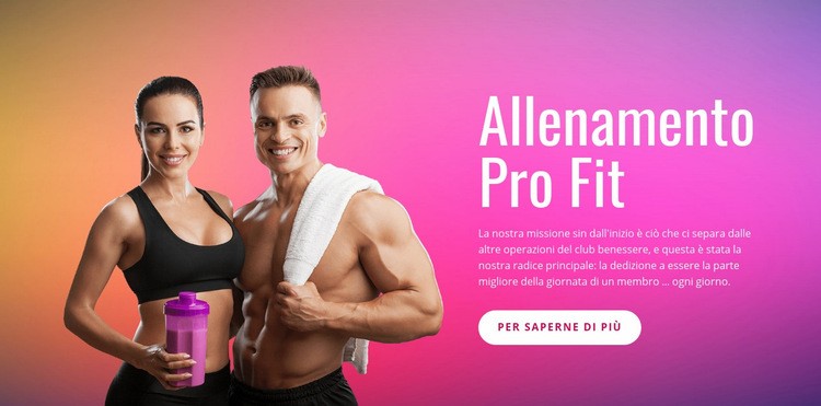 Allenamento professionale Mockup del sito web