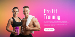 Pro Fit Training - Professional One Page Template