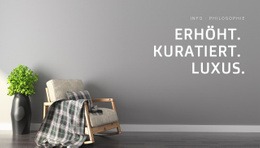 Erhöht, Kuratiert, Luxus - Einseitenvorlage