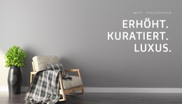 Erhöht, Kuratiert, Luxus - Einfache Zielseite