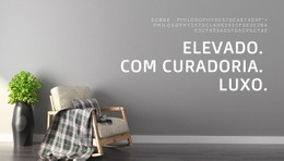 Elevado, Com Curadoria, Luxo - Página De Destino Simples