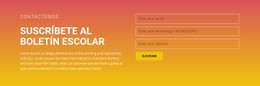 HTML5 Responsivo Para Suscríbete Al Boletín