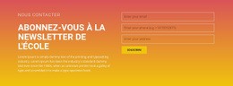 Conception De Site Web Premium Pour Abonnez-Vous À La Newsletter