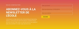 Abonnez-Vous À La Newsletter - Design HTML Page Online