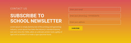 Subscribe To The Newsletter - Design HTML Page Online