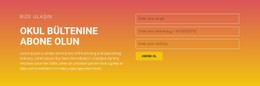Bültene Abone Olun Ücretsiz CSS Web Sitesi Şablonu