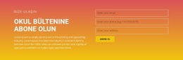 Bültene Abone Olun - Design HTML Page Online