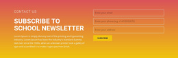 Subscribe To The Newsletter - Ecommerce Landing Page