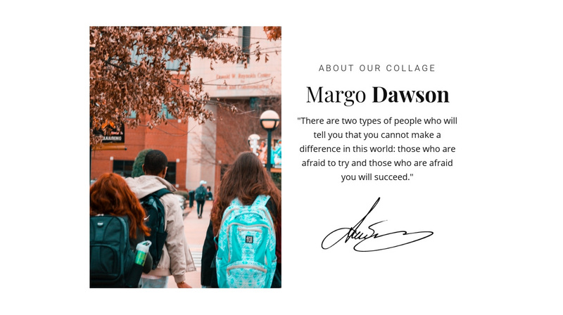 College education Web Page Design