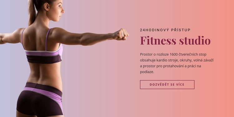 Sportovní fitness studio Šablona webové stránky