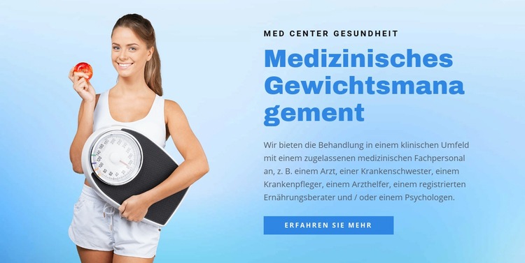 Gewichtsmanagement Website design