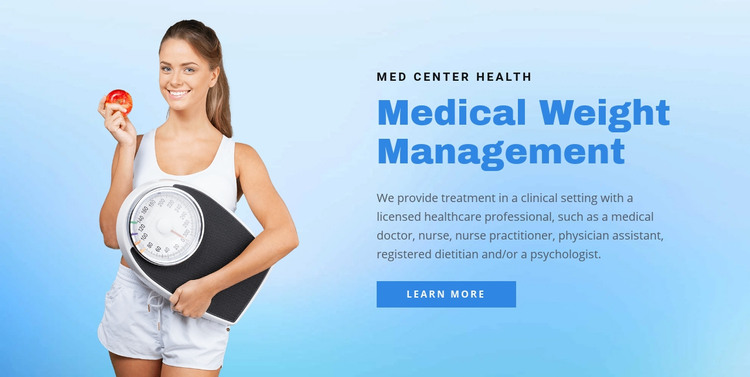 Weight management Homepage Design