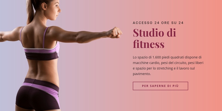 Studio fitness sportivo Costruttore di siti web HTML