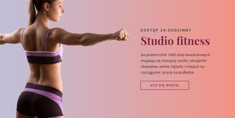 Studio fitness sportowy Kreator witryn internetowych HTML