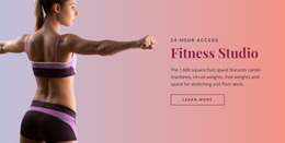 Web Page Design For Sport Fitness Studio