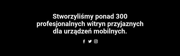 Tekst i ikona społecznościowa Szablony do tworzenia witryn internetowych