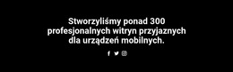 Tekst I Ikona Społecznościowa - Prosty Szablon Strony Internetowej