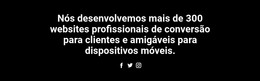 Web Design Para Texto E Ícone Social