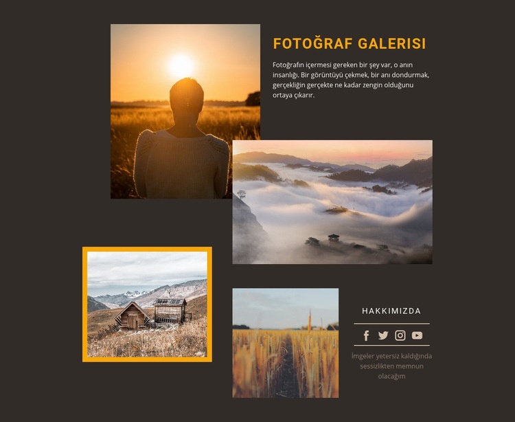 Fotoğraf atölyeleri Web Sitesi Mockup'ı