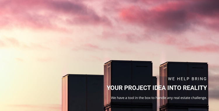 Your projects idea Website Builder Templates
