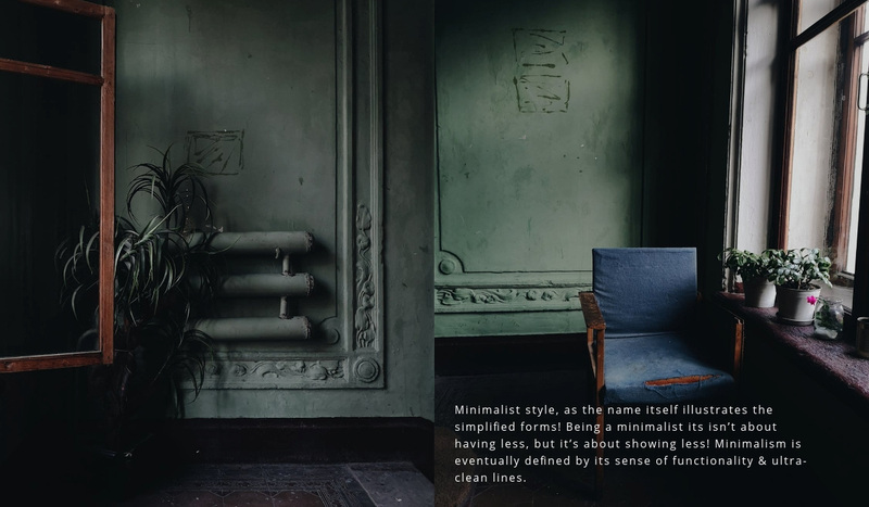 Dark interior style Squarespace Template Alternative