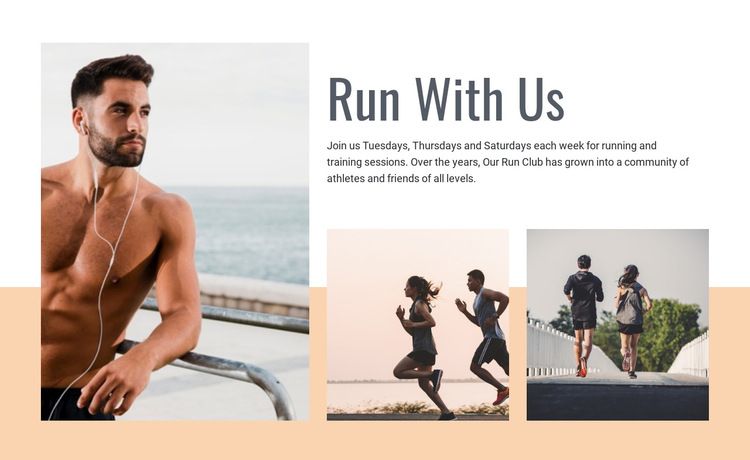 Marathon training HTML5 Template