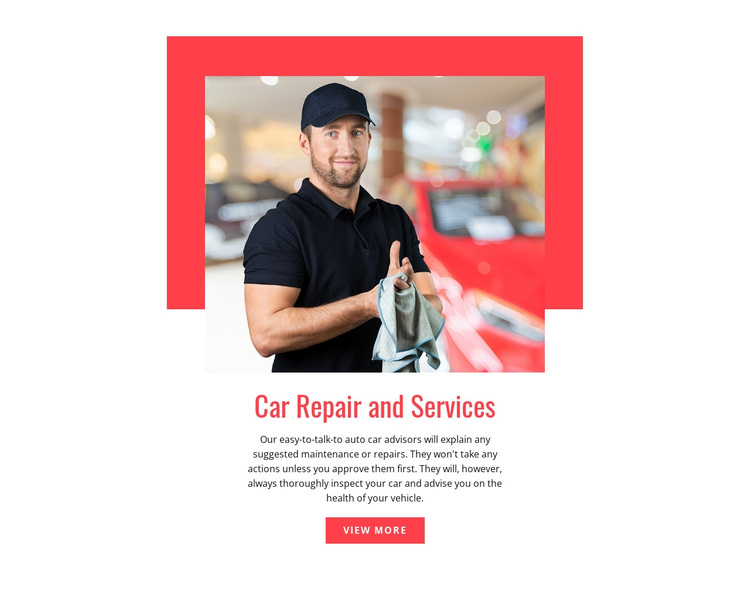 Exhaust systems repair Joomla Page Builder