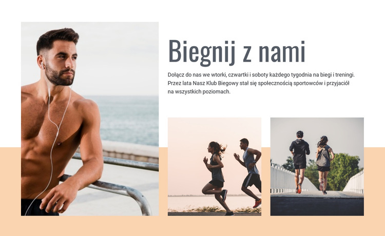 Trening do maratonu Szablon witryny sieci Web