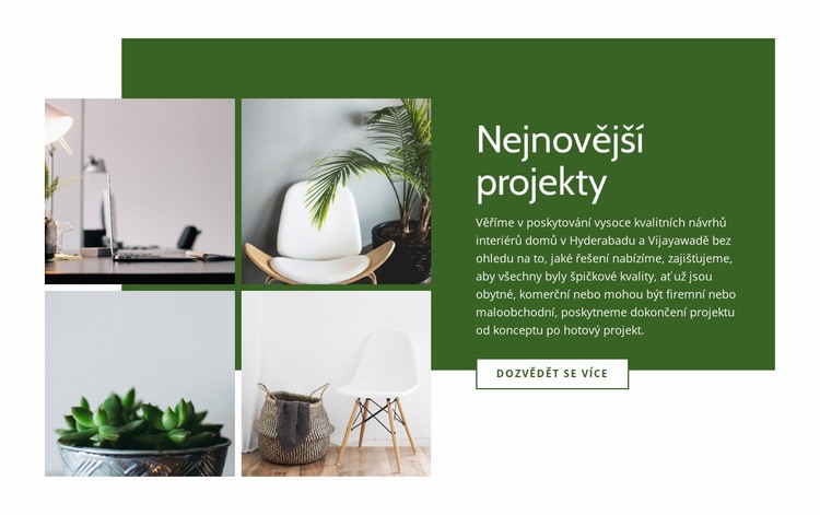 Nejnovější interiérové projekty Šablona HTML