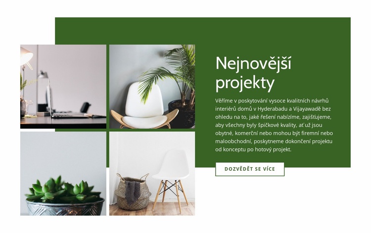 Nejnovější interiérové projekty Téma WordPress