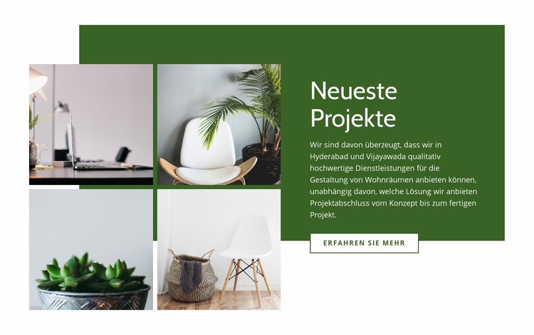 Neueste Innenprojekte HTML5-Vorlage