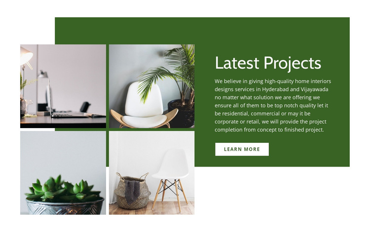 Latest interior projects HTML5 Template