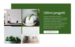 Layout Del Sito Web Per Ultimi Progetti Di Interni