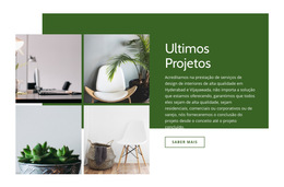 Layout Do Site Para Últimos Projetos De Interiores