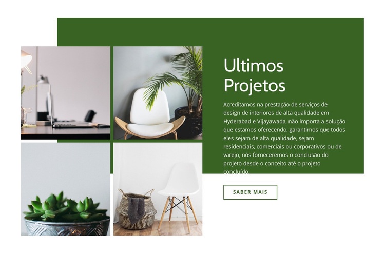 Últimos projetos de interiores Modelo de uma página