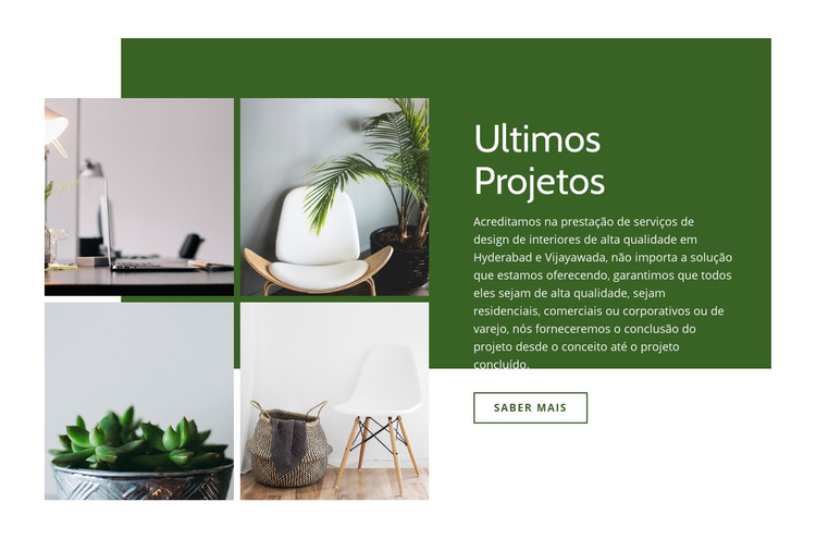 Últimos projetos de interiores Tema WordPress