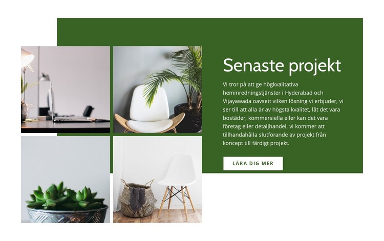 Senaste interiörprojekt HTML-mall
