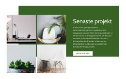 Webbplatslayout För Senaste Interiörprojekt