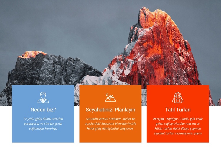 Yüksek dağın tepesine tırmanın HTML5 Şablonu