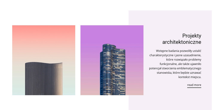 Projekty architektoniczne Szablon HTML