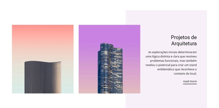 Projetos de design arquitetônico Template CSS