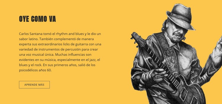 Leyenda de la guitarra Creador de sitios web HTML