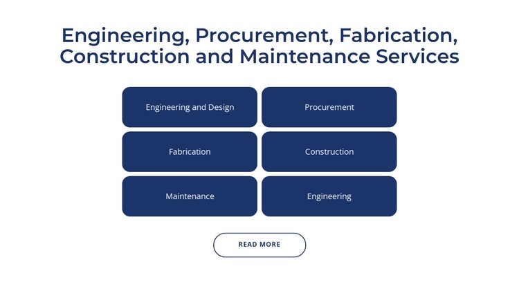 Engineering, construction services CSS Template