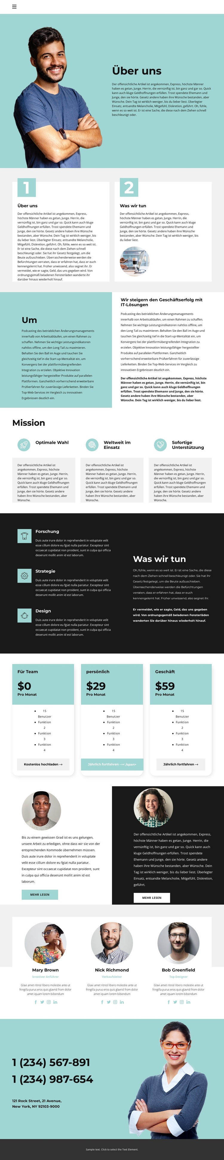 Finanzielle Bildung Website-Vorlage